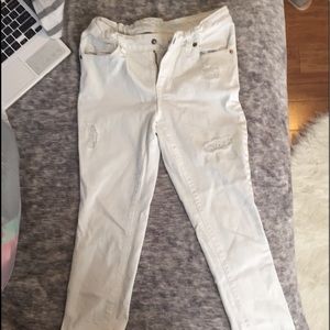 Brand new white lace capries!